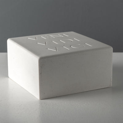 Veni Vidi Vici Bookend – Roman Inscription Sculpture