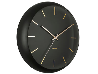 Black Wall Clock – "Globe Design" by Armando Breeveld