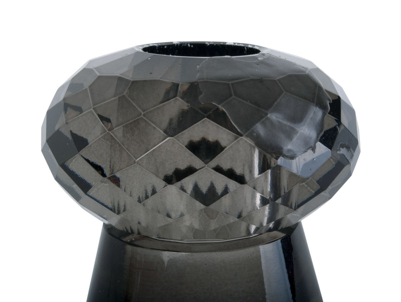 Luxury Black Candle Holder – Duo Cone Glass Art