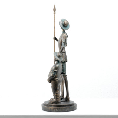 Don Quixote of La Mancha and Sancho Panza Statue (Bronze Finish Sculpture)