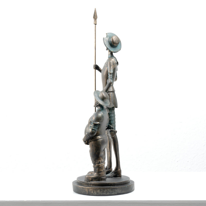 Don Quixote of La Mancha and Sancho Panza Statue (Bronze Finish Sculpture)
