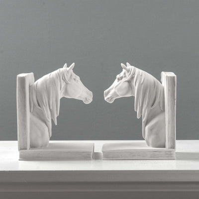 Horse Head Bookends – Pair of Equestrian Busts