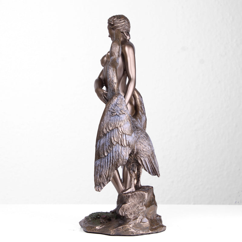 Leda and the Swan Sculpture (Cold Cast Bronze Statue)