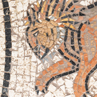 Lion - Marble Mosaic Fragment