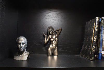 Nude Woman Sculpture (Wallplate Cold Cast Bronze Statue)