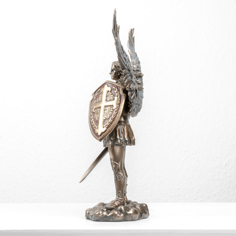 St. Michael the Archangel Sculpture – Defender of Heaven (Cold Cast Bronze Statue, Small)