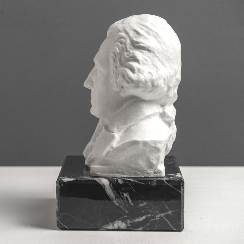 Washington Bust Sculpture on Black Marble Base