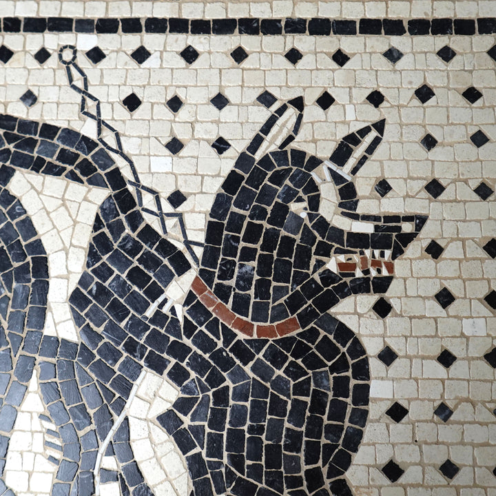 Cave Canem Mosaic marble stone handmade Roman custom personalized