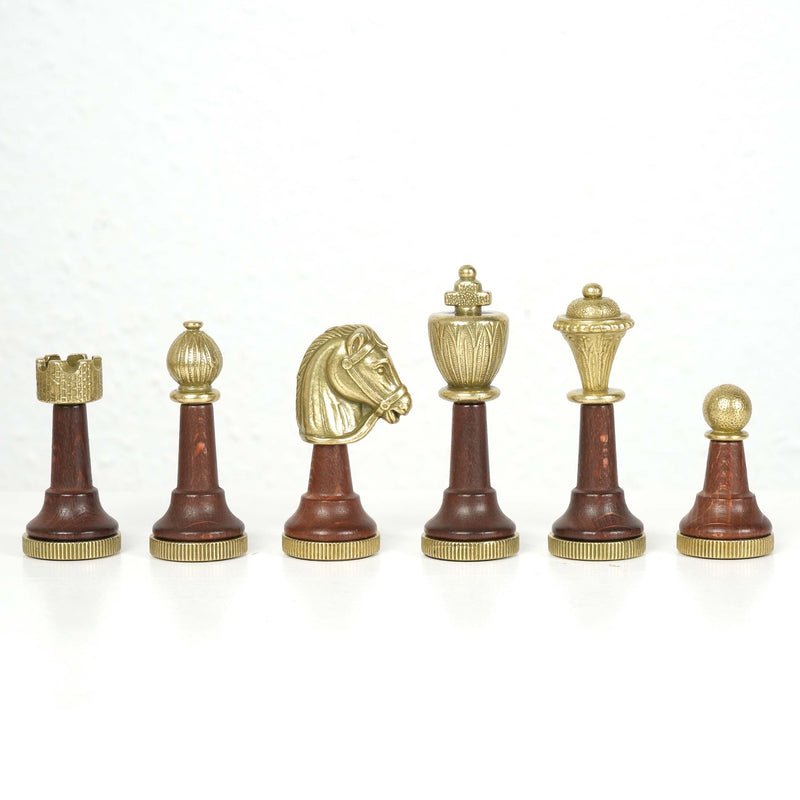 Classic Metal Chess Set by Italfama with Premium Queen’s Gambit Wooden Board