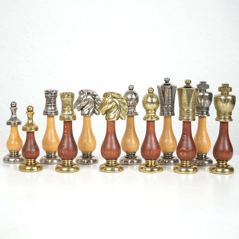 Arabesque Chess Set with Large Multifunction Leatherette Board by Italfama