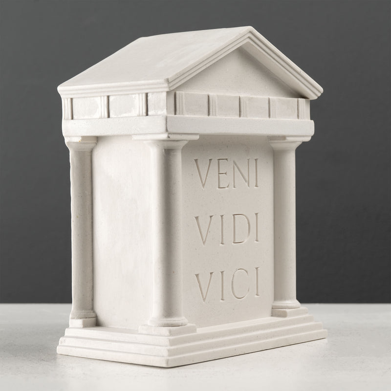 Veni Vidi Vici Bookend – Roman Temple Sculpture