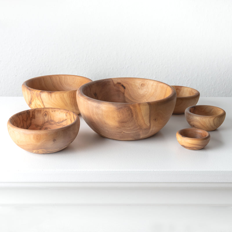 Handmade Olive Wood Bowl Set (6-Piece)