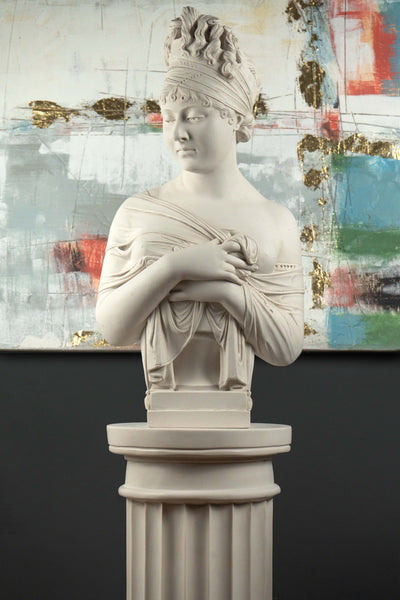 Fluted Column for Bust – Classic White Decorative Pedestal