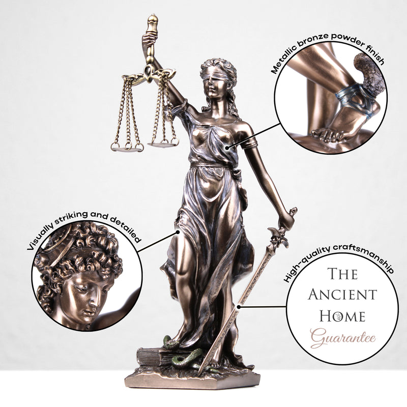 Lady Justice Statue (Cold Cast Bronze Sculpture)