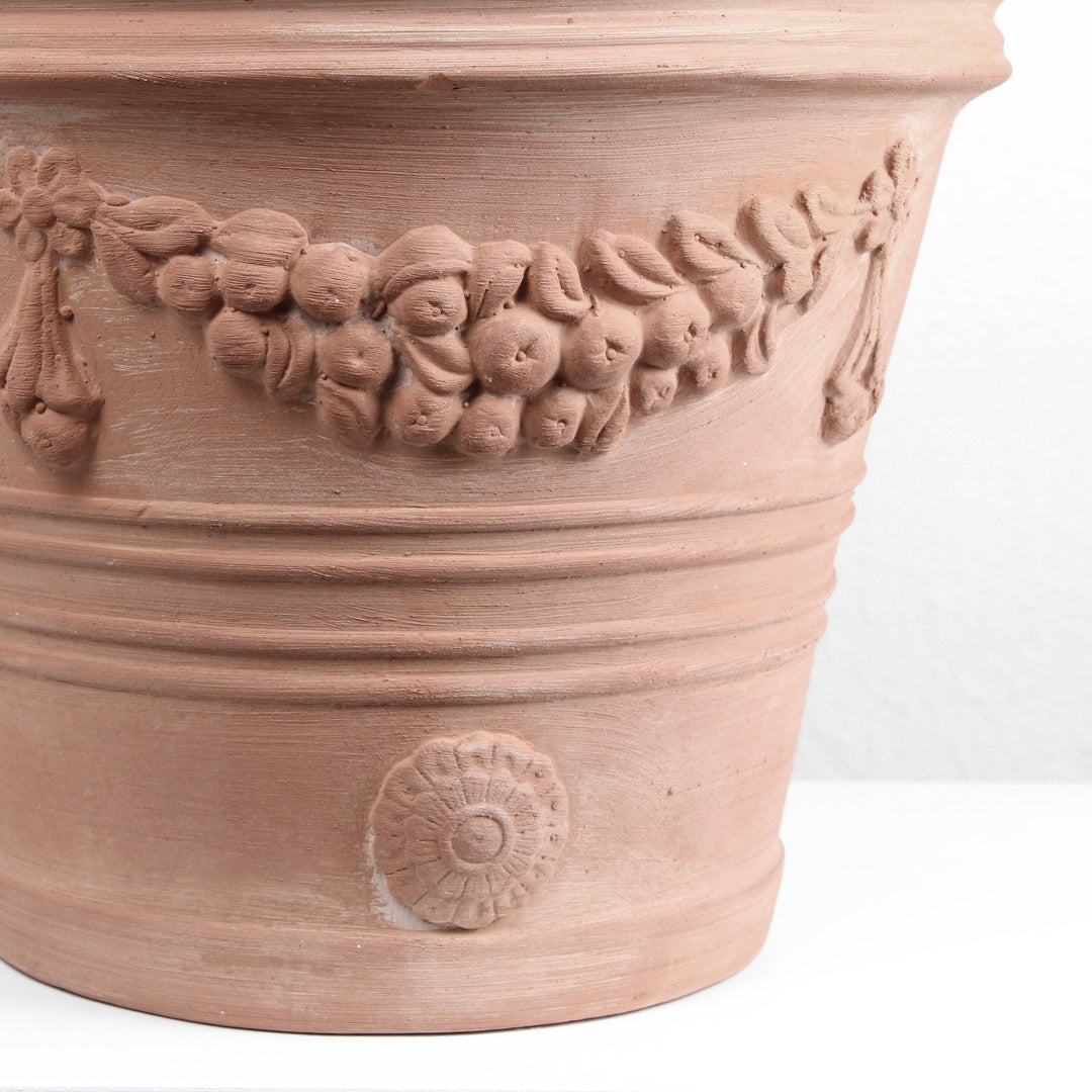 Large Terracotta Planter orange garden decor outdoor handmade ceramic