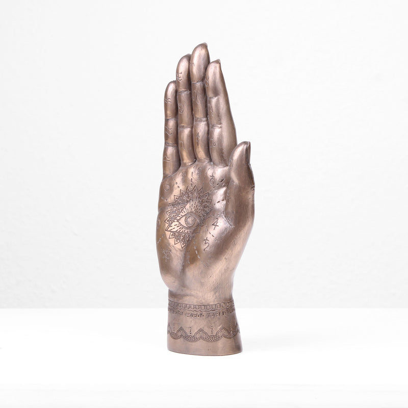 Mystic Fatima Hand Statue (Cold Cast Bronze Sculpture)
