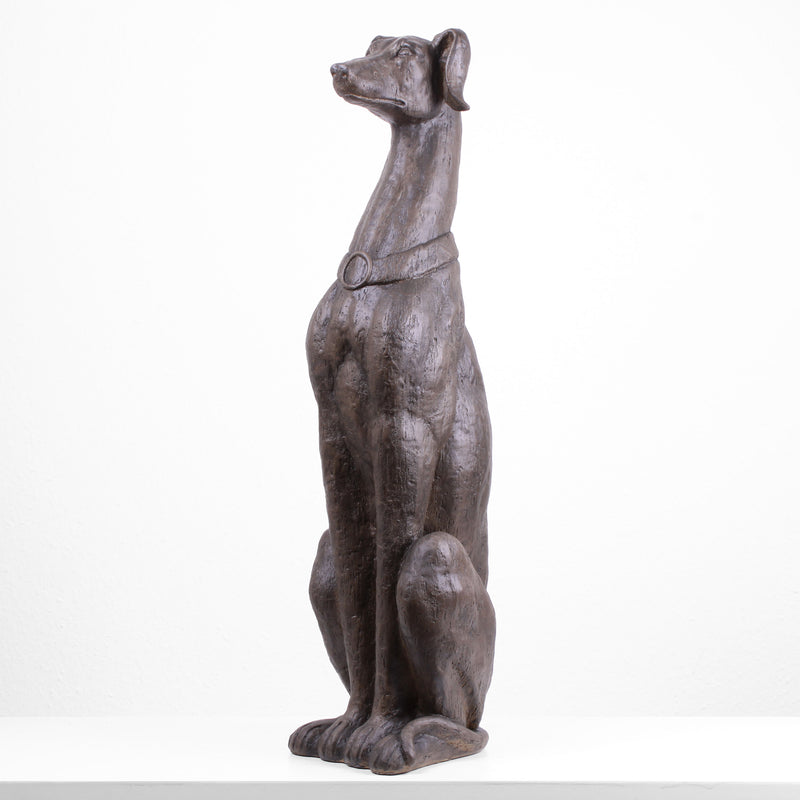 Sitting Greyhound Statue (Resin)