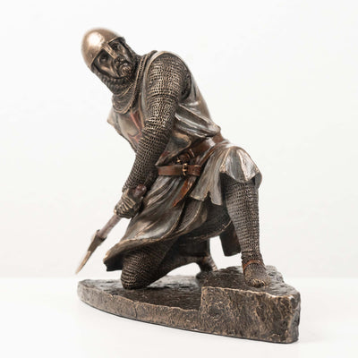 Templar Knight With Axe Statue (Cold Cast Bronze Sculpture)