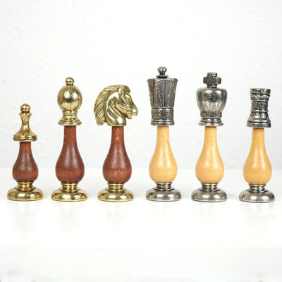 Arabesque Chess Set with Large Multifunction Leatherette Board by Italfama