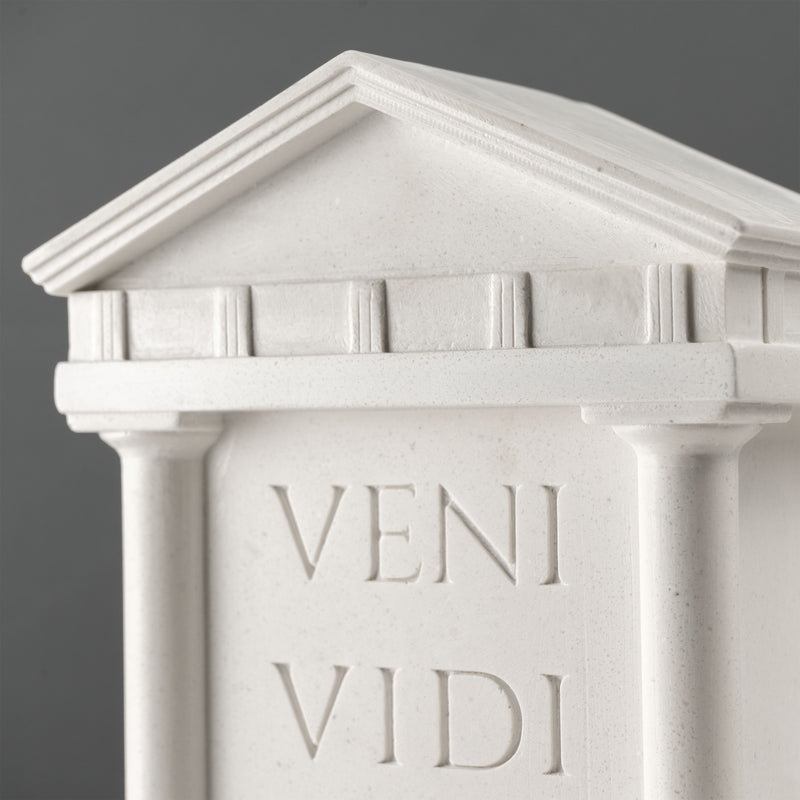 Veni Vidi Vici Bookend – Roman Temple Sculpture