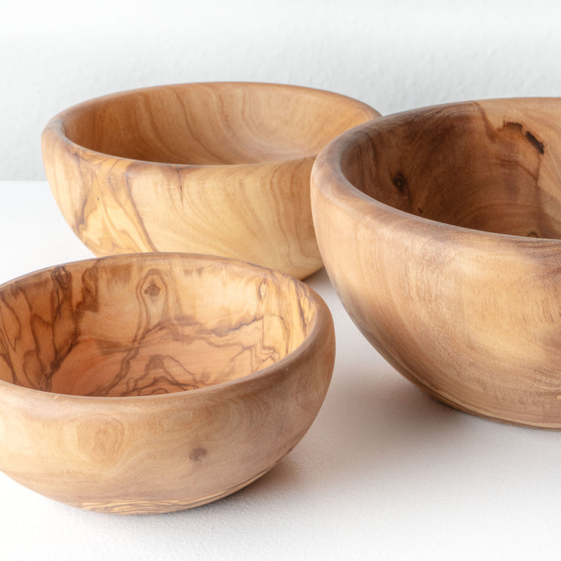 Handmade Olive Wood Bowl Set (6-Piece)