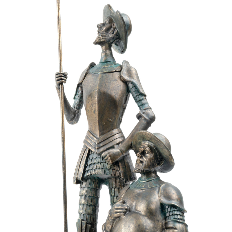 Don Quixote of La Mancha and Sancho Panza Statue (Bronze Finish Sculpture)