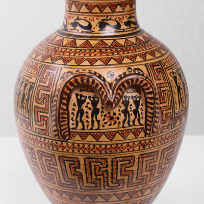 Geometric Greek Vase with Intricate Motifs