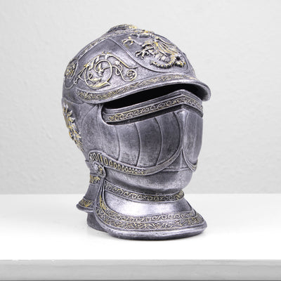Knight Medieval Helmet Piggybank (Cold Cast Bronze Sculpture)
