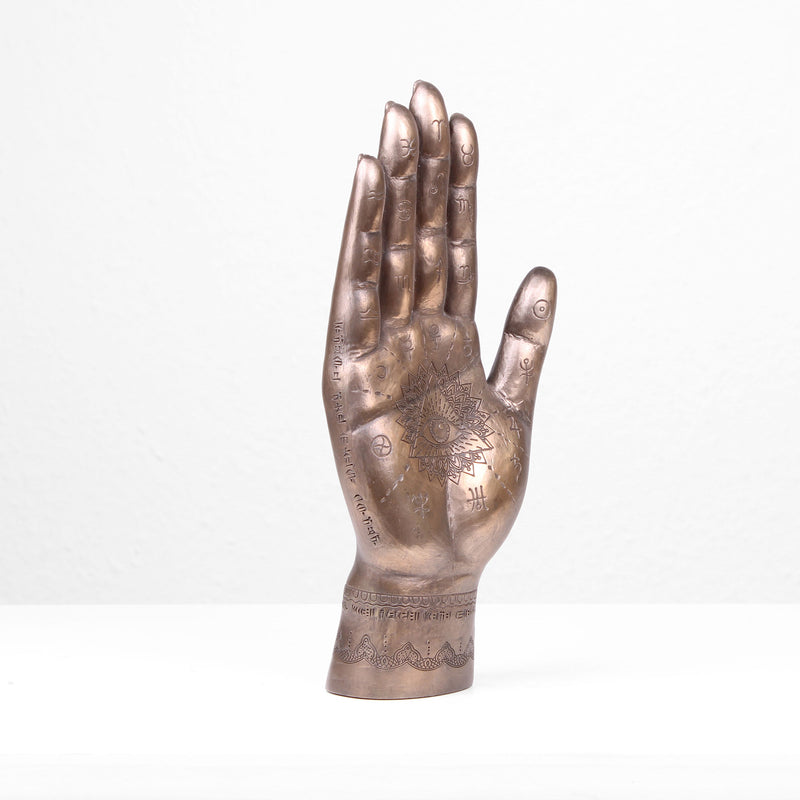 Mystic Fatima Hand Statue (Cold Cast Bronze Sculpture)