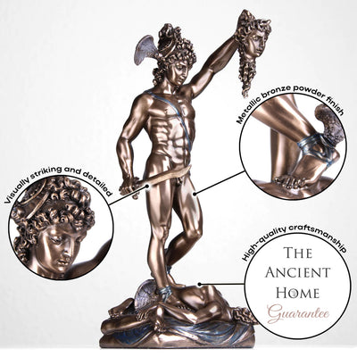 Perseus With Head Of Gorgon Medusa Statue (Cold Cast Bronze Sculpture)