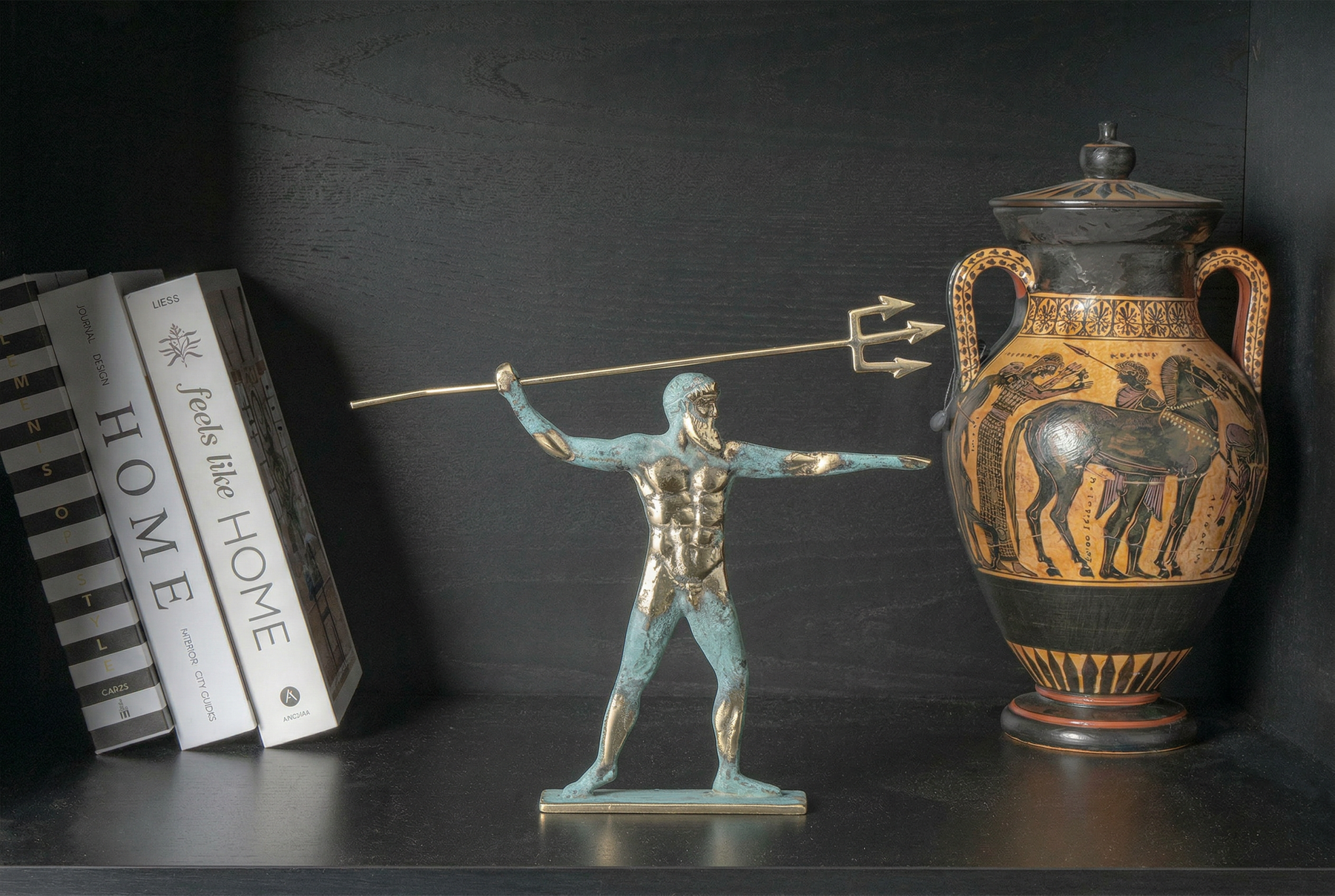 Trident Greek Railing Poseidon Greek God of the Sea with Trident Brass Sculpture – The ...