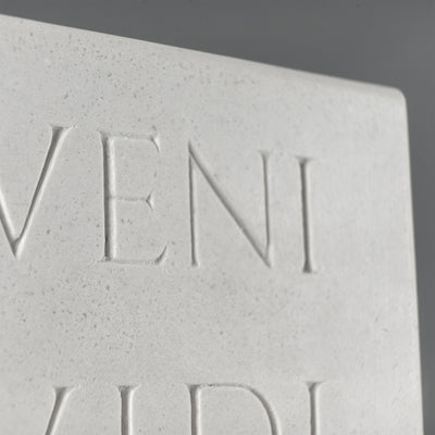 Veni Vidi Vici Bookend – Roman Inscription Sculpture