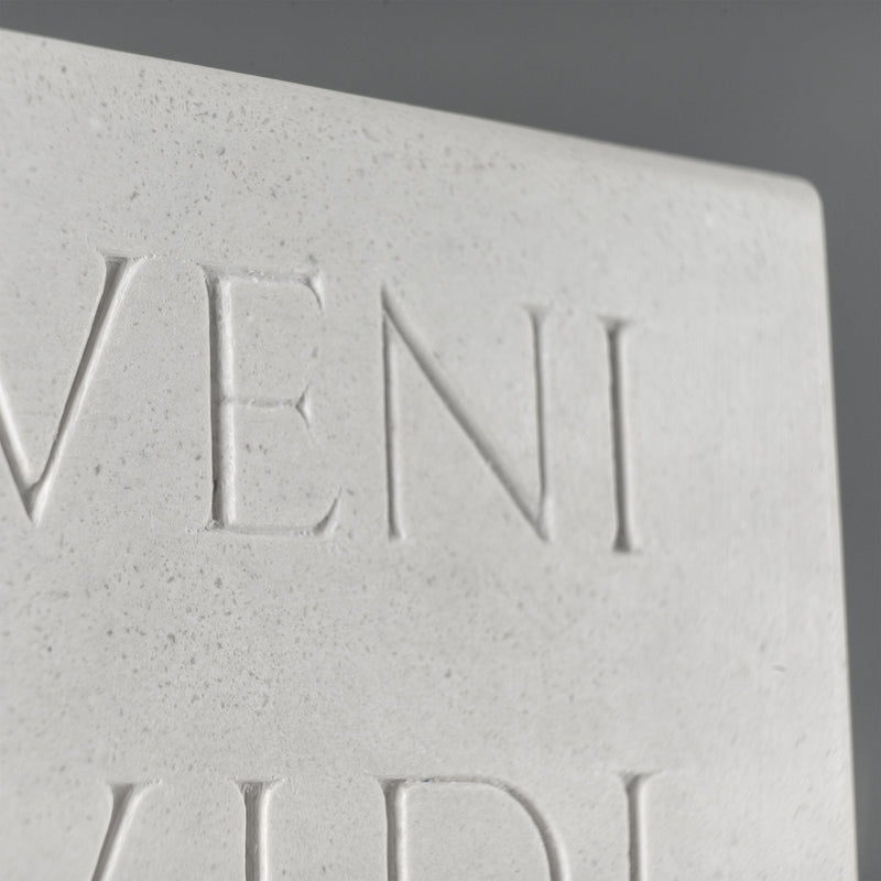 Veni Vidi Vici Bookend – Roman Inscription Sculpture