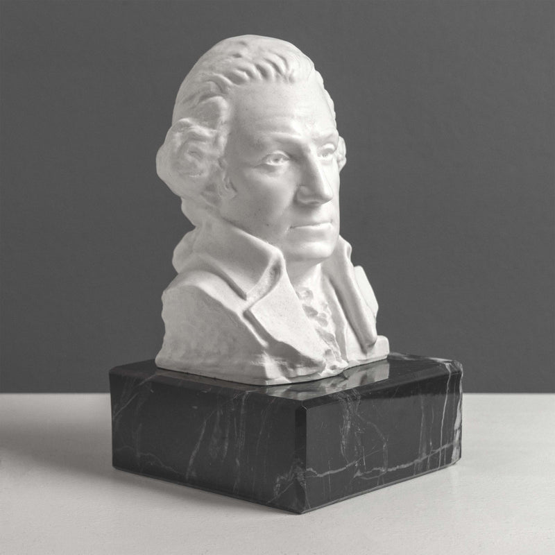 Washington Bust Sculpture on Black Marble Base