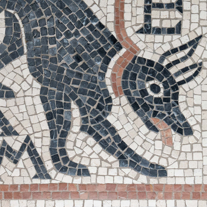 西LP Canem Cave Canem DMC1 DI FUSIO MEDITERRANIA /00260 Cave Canem Mosaic marble stone handmade Roman custom personalized