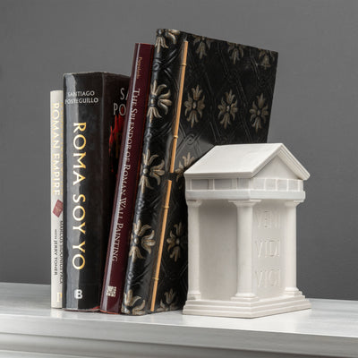 Veni Vidi Vici Bookend – Roman Temple Sculpture