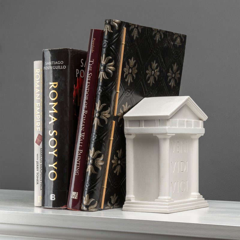 Veni Vidi Vici Bookend – Roman Temple Sculpture