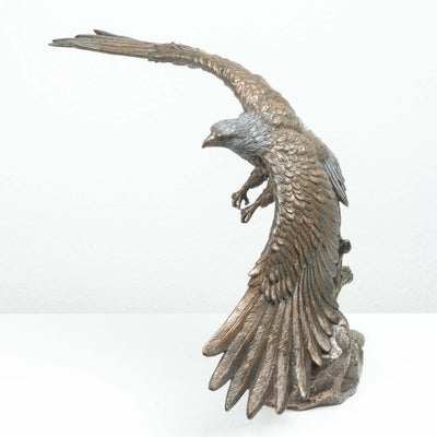 Eagle Statue "Flying" (Cold Cast Bronze Animal Sculpture)