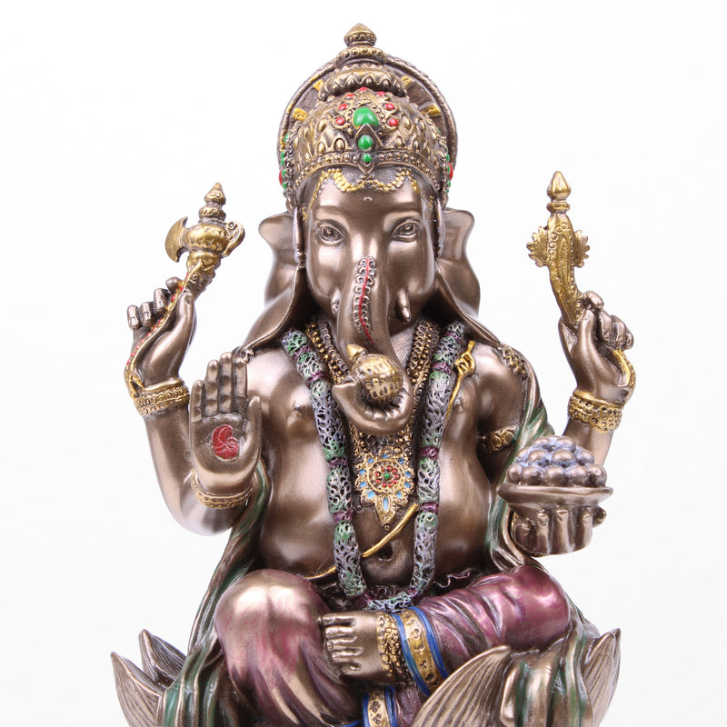Ganesha Indian God Statue (Cold Cast Bronze Sculpture)
