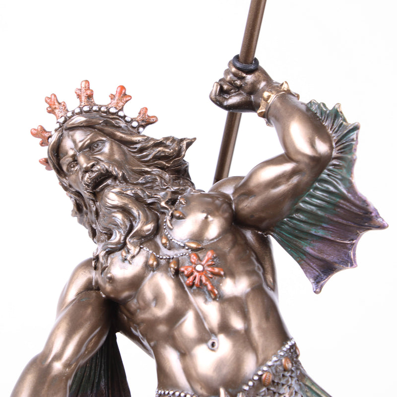 Statue of Poseidon (God of the Sea - Cold Cast Bronze Sculpture)