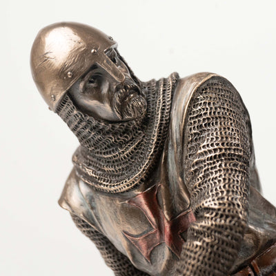 Templar Knight With Axe Statue (Cold Cast Bronze Sculpture)