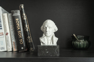 Washington Bust Sculpture on Black Marble Base