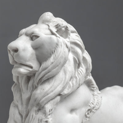 Trafalgar Lion Statue – Landseer Lion Sculpture in White