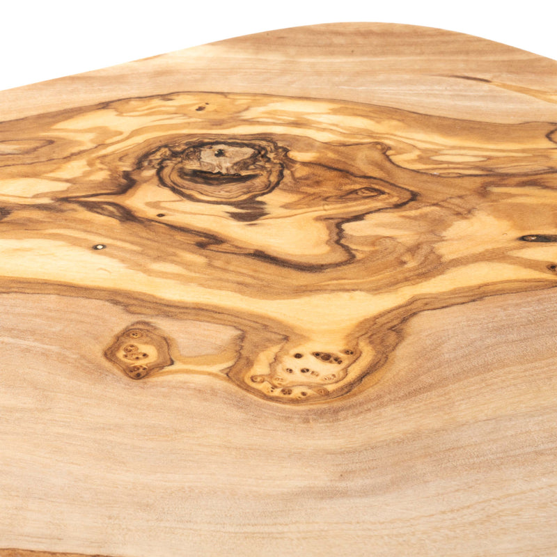 Handmade Olive Wood Cutting Board Set with Groove – Irregular (2-Piece)