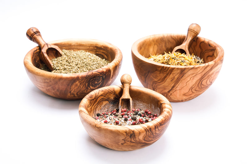 Handmade Olive Wood Bowl Set (6-Piece)