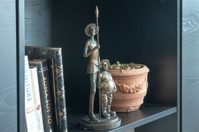 Don Quixote of La Mancha and Sancho Panza Statue (Bronze Finish Sculpture)