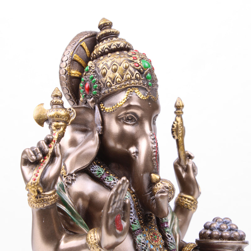 Ganesha Indian God Statue (Cold Cast Bronze Sculpture)