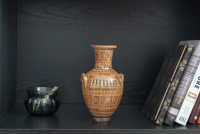 Geometric Greek Vase with Intricate Motifs