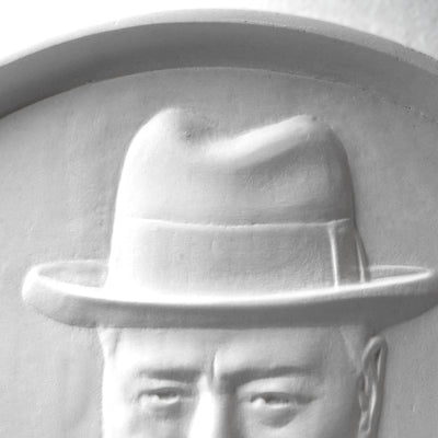 Winston Churchill with Cigar Wall Sculpture – Bas-Relief of the British Bulldog of WWII