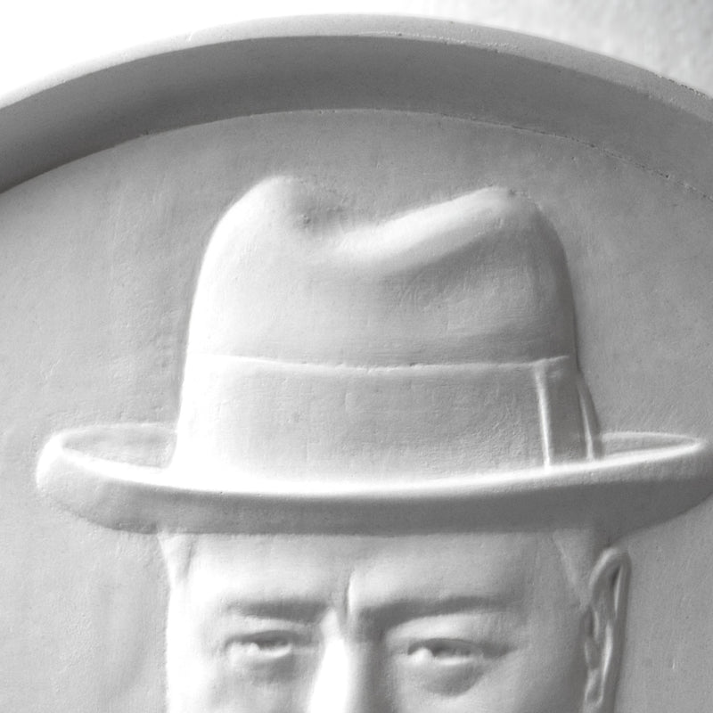 Winston Churchill with Cigar Wall Sculpture – Bas-Relief of the British Bulldog of WWII